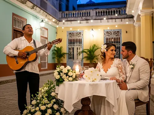 Boleros románticos para cenas de boda en Cuba