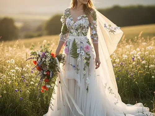 vestido de boda con estilo etereo