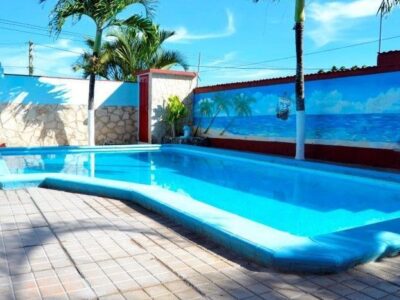 Villa Mara in Guanabo, Playas del Este, Habana. Pool and ranchón